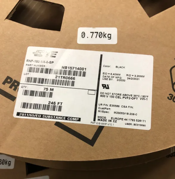 优势供应 TE Connectivity/KPSI 热缩管 RNF-150-1/4-0-SO