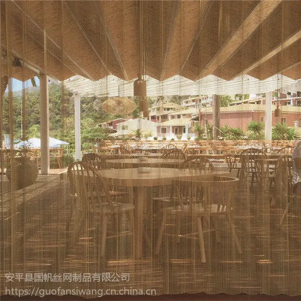 不锈钢酒店装饰网帘 小孔勾花网 出口窗帘网
