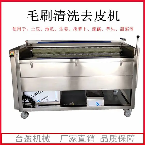 海蛎子花蛤毛辊清洗机胡萝卜清洗去皮机器马铃薯清洗去泥设备厂家 白萝卜去皮机