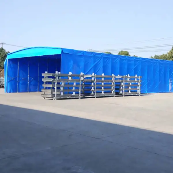 合肥肥东环保移动帐篷 大排档伸缩遮阳棚 工地建筑推拉蓬支持定制