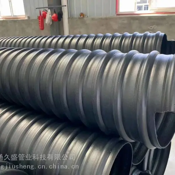 陕西延安HDPE钢带波纹管SN8 DN300注塑扩口承插连接 热收缩套连接