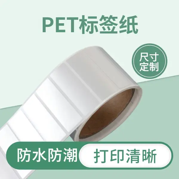 PET标签 哑银标签纸供应撕不烂 卷装PET空白标签厂家 泛越 尺寸定制
