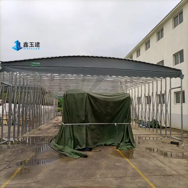 大型帆布活动雨棚架 室外可移动式防蓬 遮阳环保美观