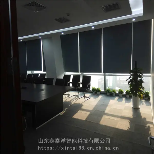 电动窗帘 电动升降卷帘 办公楼工程电动窗帘 遮阳遮光电动卷帘