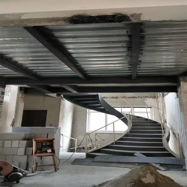 北京钢结构夹层搭建 钢结构底商夹层搭建 别墅阁楼楼梯制作安装