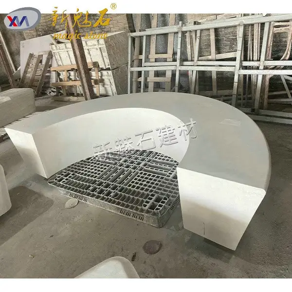 新魅石建材现代商业外摆圆形大型户外花坛花池 GRC混凝土树池