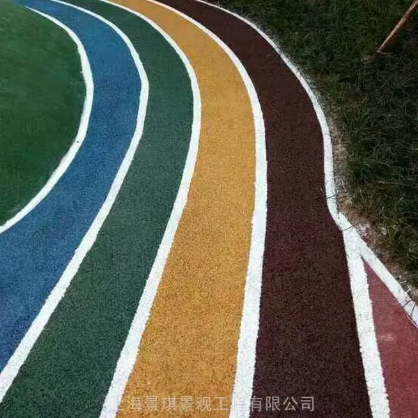 人行道路面彩色沥青改色|肇庆露骨料透水混凝土|城市渗水路面
