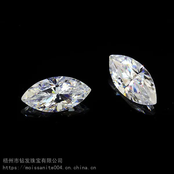 莫桑钻3EX切工八心八箭圆形1-3克拉莫桑石裸石 可媲美钻石