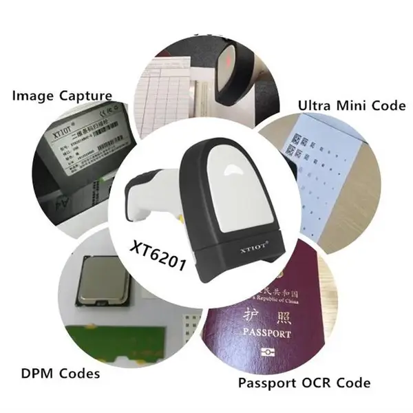 XTIOT XT6201B扫描枪护照OCR码身份证MRZ码驾驶证PDF417扫码枪