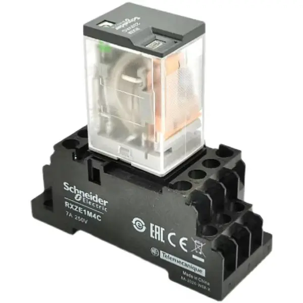 施耐德RXM4AB2P7小型中间继电器 AC220V 14脚 6A电磁继电器