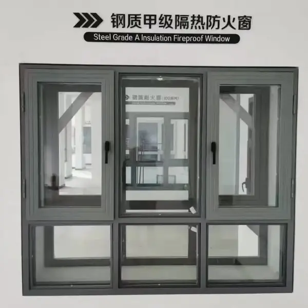 河南消防项目定制防火平开窗 固定防火窗 河北宏安钢制 / 断桥铝耐火防火窗,工程定制供货
