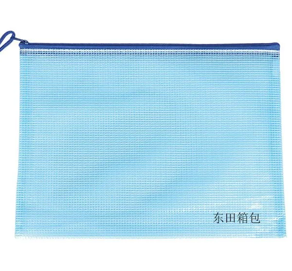 白沟(透明)PVC夹网布文件袋/书画收纳袋/资料袋/防尘袋-工厂定制