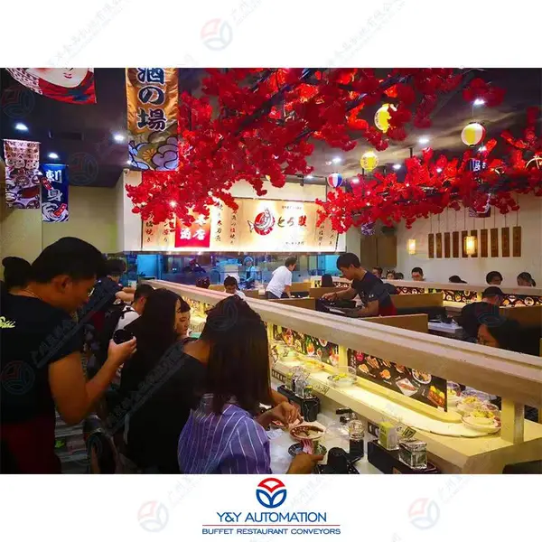 自助餐式回转火锅输送带_自助餐式旋转火锅输送带