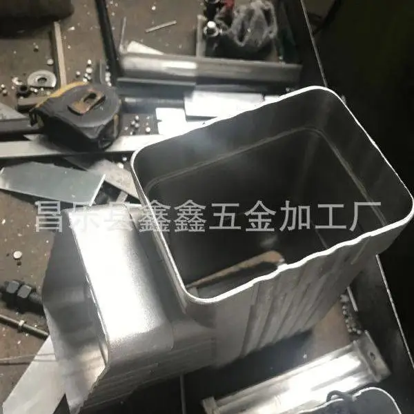 金属铝合金方管配套的压铸65度弯头接头斜三通水斗等