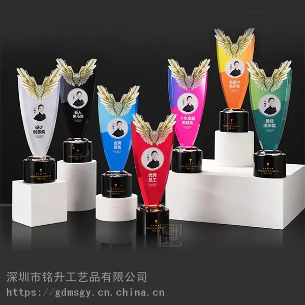 百度360营销精英奖杯 精英团队个人荣誉奖牌 网络公司定制奖杯奖牌 老鹰水晶奖杯