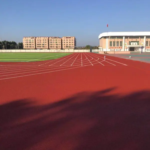 田径运动场全塑型塑胶跑道环保面层材料生产