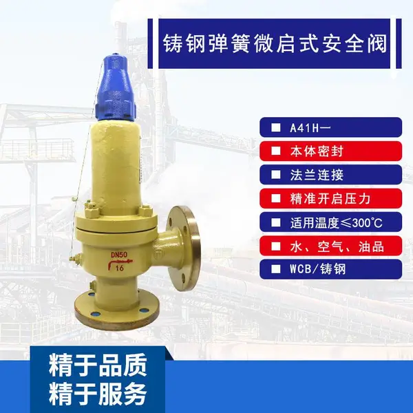 A41H-40C -DN250 微启式安全阀弹簧微启封闭式蒸汽排空泄压阀铸钢