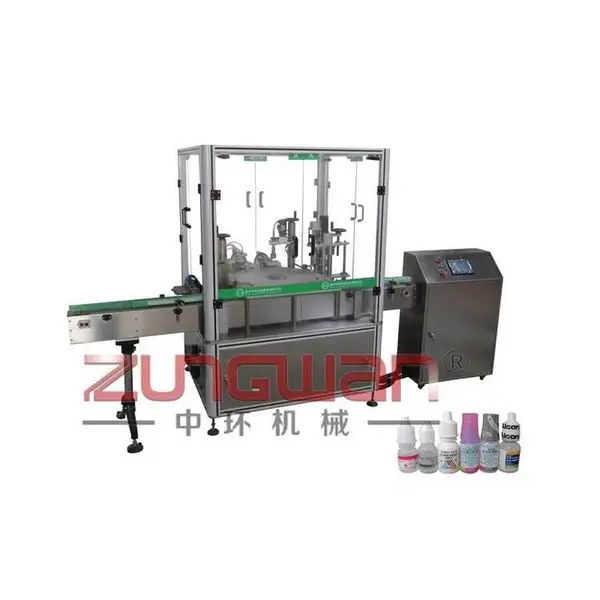 ZHY-YYX全自动止痒酊灌装压塞旋盖联动机,液体酒精灌装机,药品药剂旋盖机