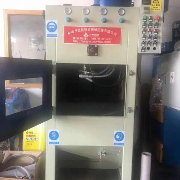 履带式自动喷砂机 去毛刺哑光磨砂面 黔南喷砂机