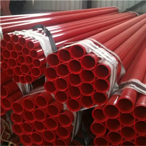 涵泰DN65-300沟槽式消防专用涂塑钢管 建筑消防管网管材厂家
