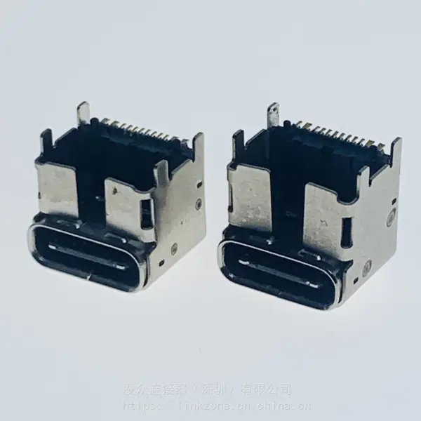 TYPE-C 16PIN母座/加高型/中心距CH=4.58/5.9/6.75/7.55/9.50mm