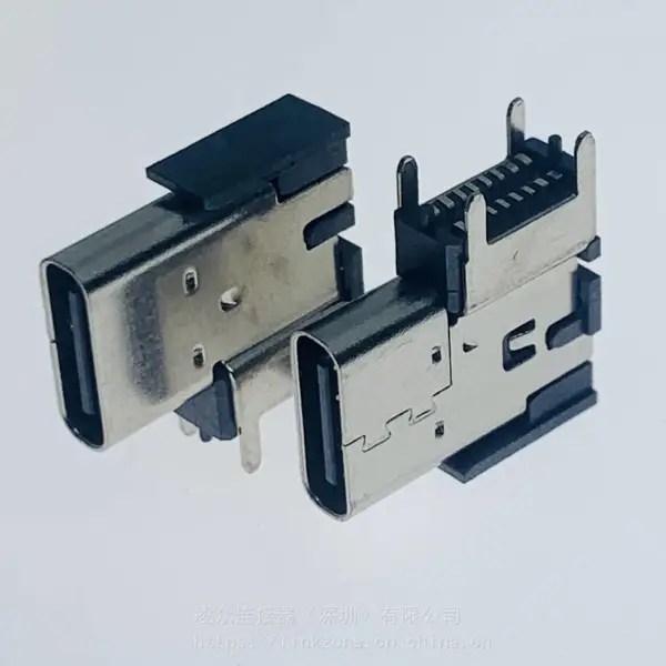 TYPE-C 16PIN母座/侧立式贴片SMT/L=14.0mm /CH=7.2/6.7/4.58m