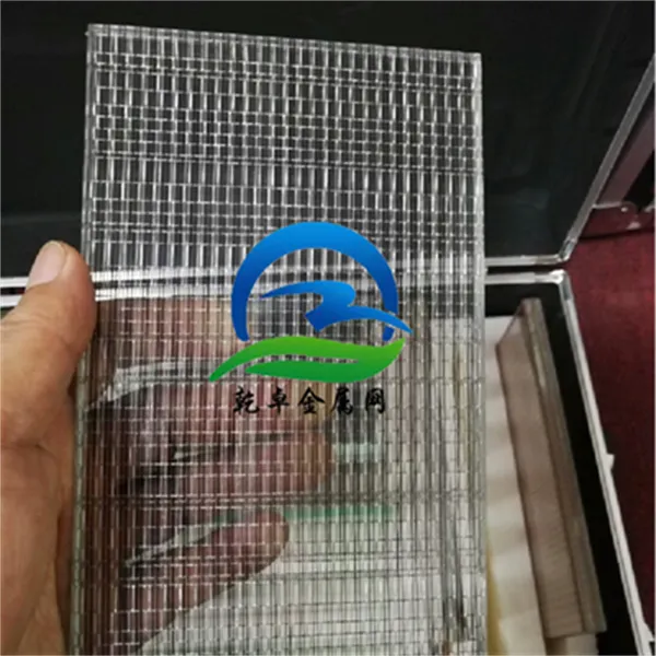 夹丝玻璃合股铜网 裂纹玻璃隔断网 丝绢材料 加金属丝玻璃