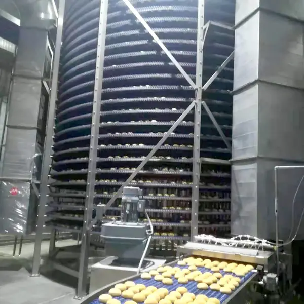 双螺旋冷却输送塔 汉堡吐司自动化生产线冷却系统