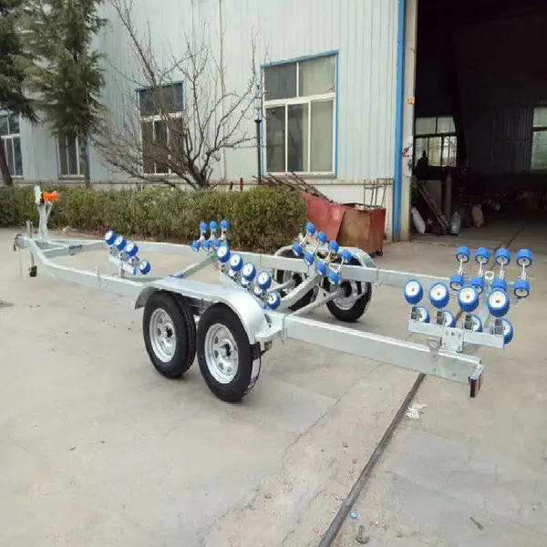 冲锋舟拖车 紧急救生船拖车架 游艇地面运输车橡皮艇托架