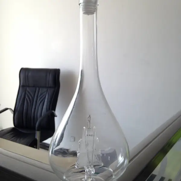 500ml创意工艺泡酒玻璃瓶 高硼硅玻璃瓶玻璃酒瓶一帆风顺白酒瓶