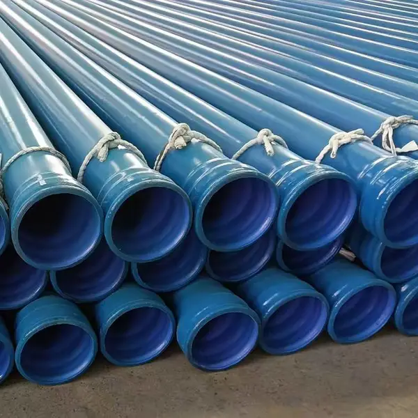 国标给水承插螺旋涂塑钢管厂家 市政自来水输送蓝色防腐涂塑复合管