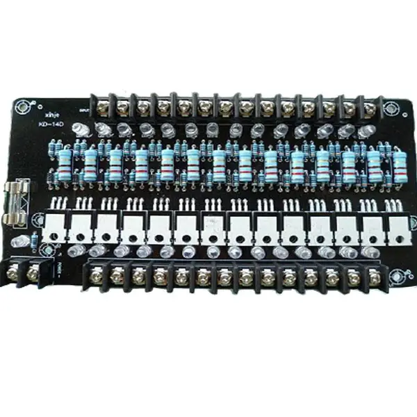 14路IO单片机PLC放大板输出NPN输入通用光耦隔离板晶体管板12-24V