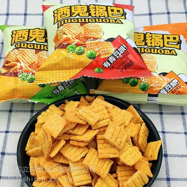 多风味妙脆角生产线 香酥尖脆角锅巴设备 膨化四层脆锅巴生产线