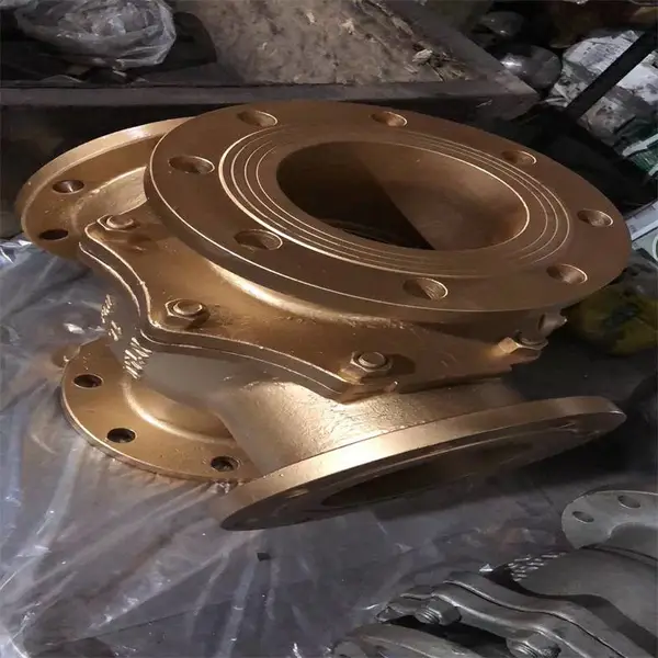 Q46W-16T 手动操作四通换向法兰式全铜海水球阀