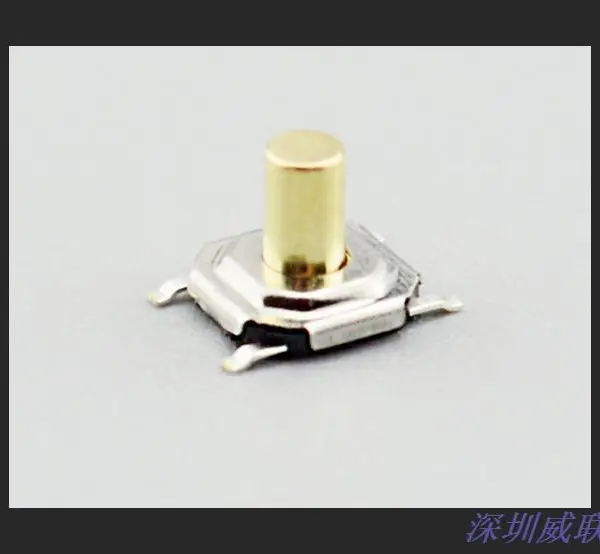 供应4.5X4.5X8轻触开关侧插边三脚侧按开关按键开关