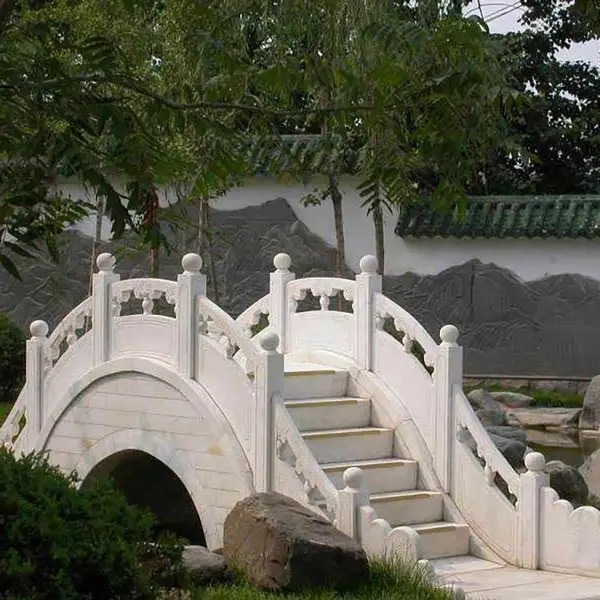 汉白玉石雕护栏厂家 石栏杆每米报价 小区河道桥梁配套