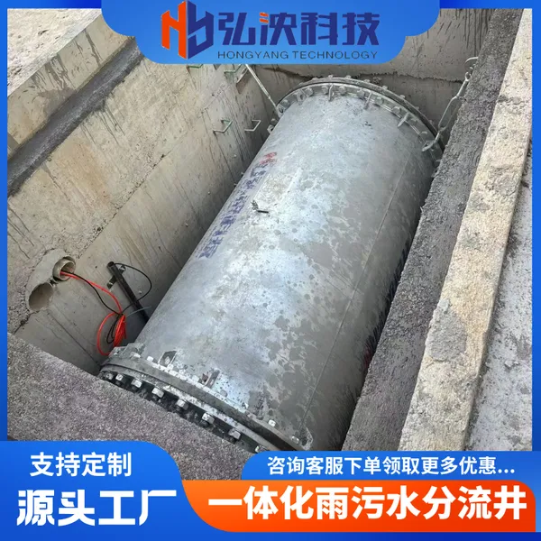 一体化智能雨污水分流井 智慧截流装置 不锈钢材质 水体治理 远程控制