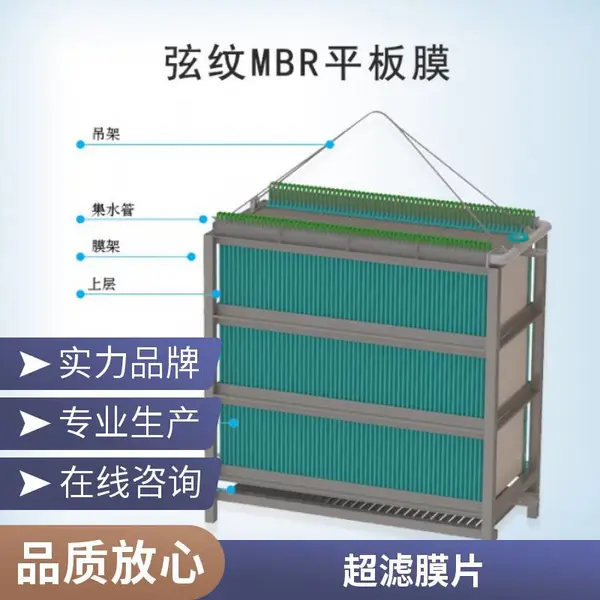 中空纤维帘式mbr膜组件 超滤膜片 流量大 抗氧化 性能好 进口平板膜