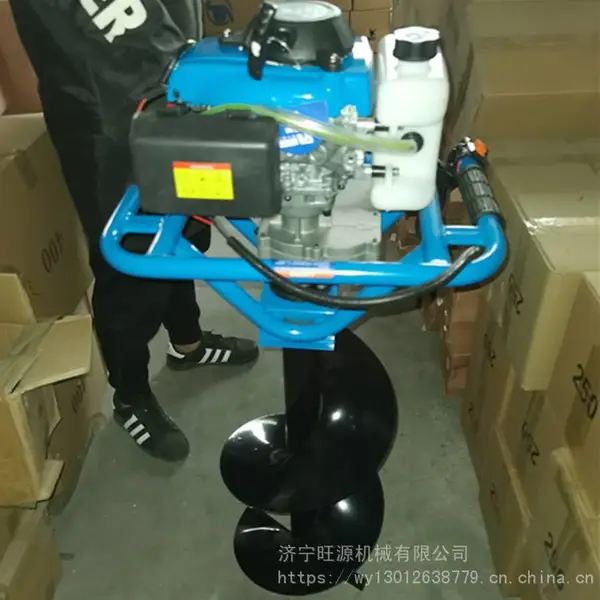 小型打孔挖坑机 两冲程打眼设备 大棚埋柱打桩机
