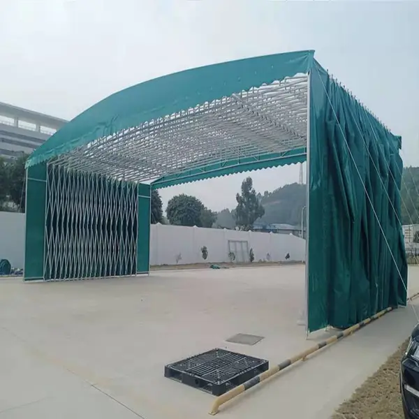 工厂楼道货物临时囤放 xyts-01江门台山移动推拉篷