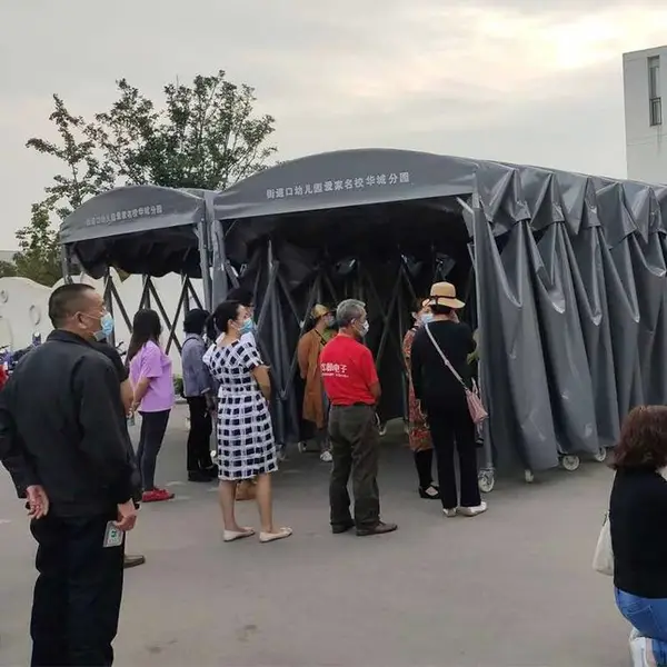 韶关南雄工厂仓储物流棚 工地遮阳雨棚 移动遮阳蓬厂家订做