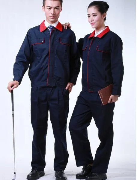 株洲春秋长袖劳保工作服套装男电焊工作服汽修服定制秋季工服厂服套装