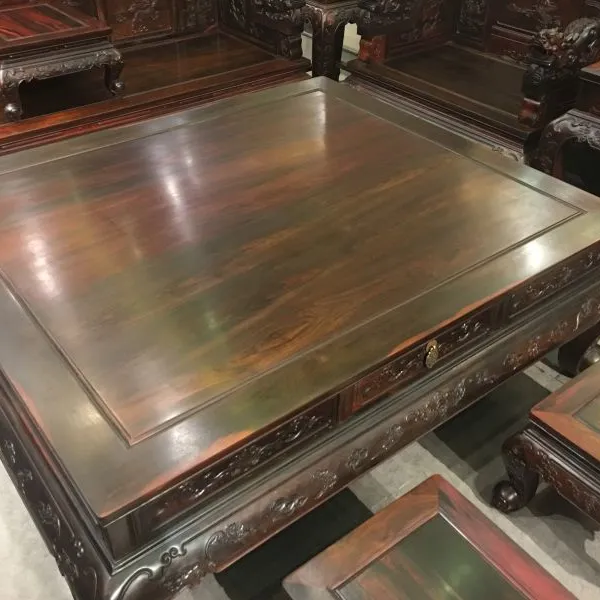 新款红木家具大红酸枝麒麟96沙发十三件套客厅沙发厂家直销仙作工艺