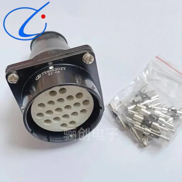 卡口式电连接器 TY48K20ZY圆形航空插座 接插件 骊创