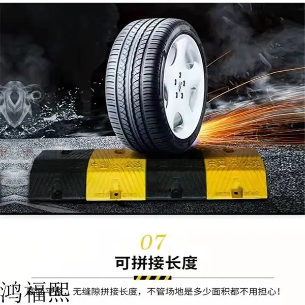 梯形碳钢减速带黑黄相间减速带生产厂家