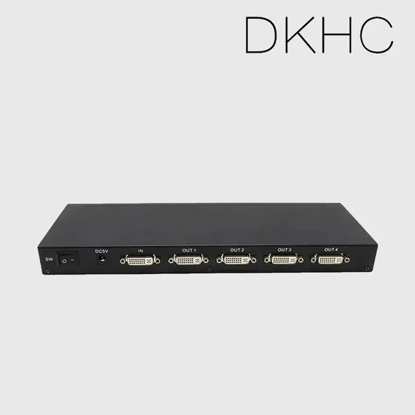 东科恒创 DVI分配器 HDMI一分四信号分屏器视频一进四出分屏显示