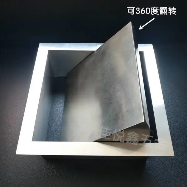 不锈钢垃圾桶盖子正方形圆形可选360度旋转隐藏下嵌式
