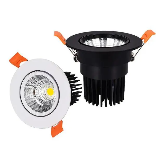 ����cobͲ�� led�컨�� �̳���װ����� 12WǶ��ʽ�ɵ�������