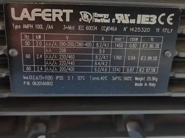 lafert拉法特AM100L/A4系列直流电机