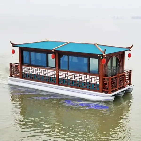 画舫船 水上餐厅 房船厂家 船屋酒店 旅游观光电动游船定制